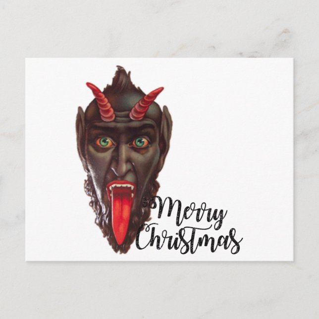 Cartão Postal De Festividades Feliz Natal do krampus (Frente)