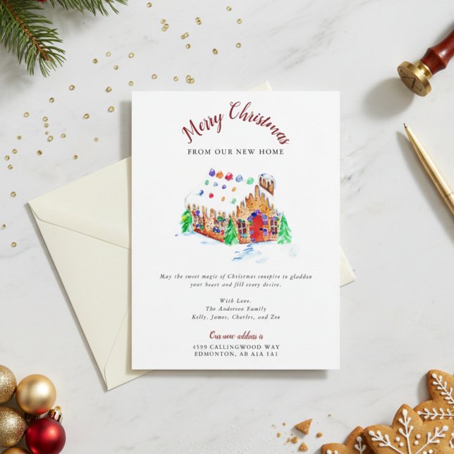 Cartão Postal De Festividades Feliz Natal do nosso Novo Feriado Doméstico (Criador carregado)