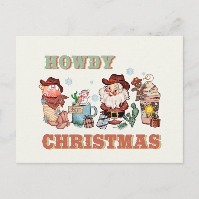 Cartão Postal De Festividades Feliz Natal do País Festivo (Frente)