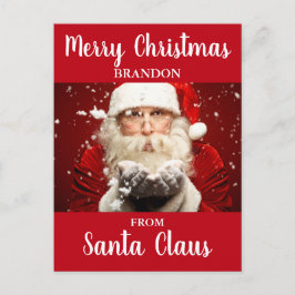 Cartão Postal De Festividades Feliz Natal Do Papai Noel ADICIONAR NOME