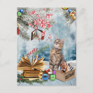 Cartão Postal De Festividades Feliz Natal dos seus animais de estimação