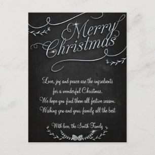 Cartão Postal De Festividades Feliz Natal e Ano Novo