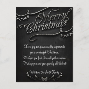 Cartão Postal De Festividades Feliz Natal e Ano Novo