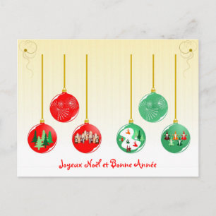 Cartão Postal De Festividades Feliz Natal e Bom Ano