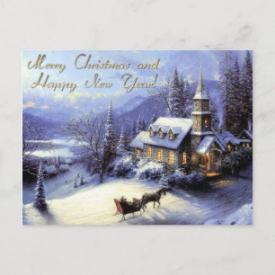 Cartão Postal De Festividades feliz natal e feliz ano novo