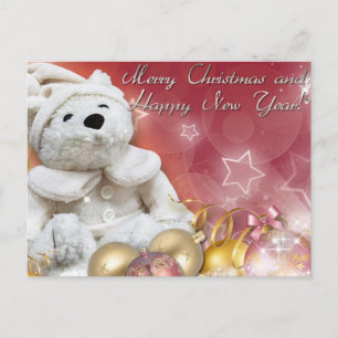 Cartão Postal De Festividades feliz natal e feliz ano novo