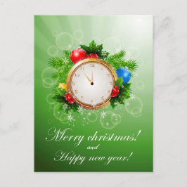 Cartão Postal De Festividades Feliz Natal e Feliz ano novo