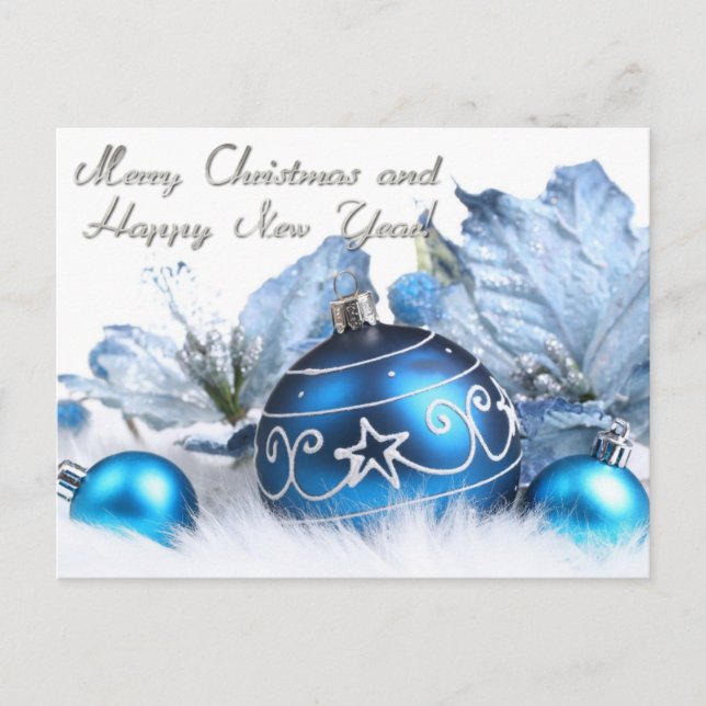 Cartão Postal De Festividades feliz natal e feliz ano novo (Frente)