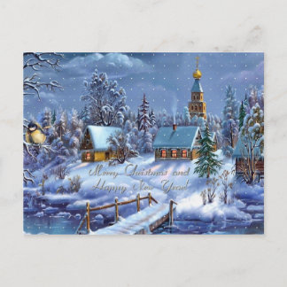 Cartão Postal De Festividades Feliz Natal e feliz ano novo