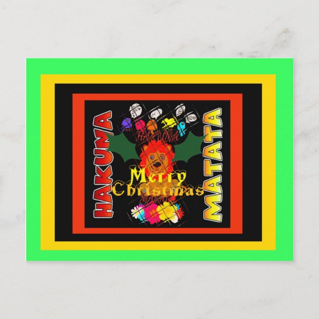 Cartão Postal De Festividades Feliz Natal e um Feliz ano novo (Frente)