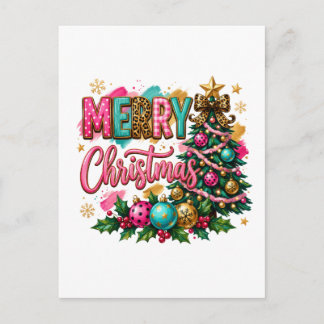 Cartão Postal De Festividades Feliz Natal Elegante