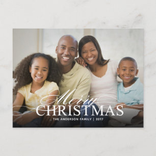 Cartão Postal De Festividades Feliz Natal Elegante Foto com Sobreposição de Text