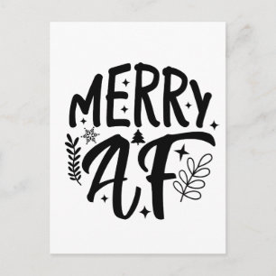 Cartão Postal De Festividades Feliz Natal Engraçado Floco de Neve Natal