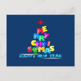 Cartão Postal De Festividades Feliz Natal Feliz Ano Novo