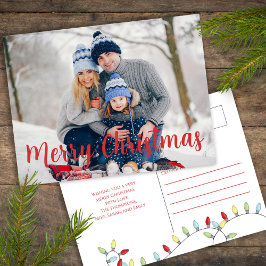 Cartão Postal De Festividades Feliz Natal Férias Festas Festivas Luzes Festivas