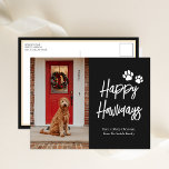 Cartão Postal De Festividades Feliz Natal Foto de Pet de Caligrafia Negra<br><div class="desc">Cartão-postal de Férias de Pet da Caligrafia Preta Feliz Feriado. Mande Cartões de natal para seus entes queridos com este Cartão Feriado Festivo e Moderno. Todos os textos estão pré-organizados para que você personalize fácil e rapidamente com seus próprios detalhes. Feliz Feriados!</div>