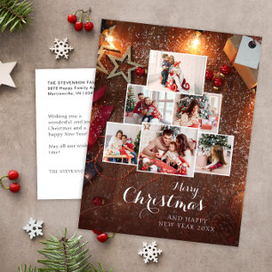 Cartão Postal De Festividades Feliz Natal Foto Moderna e Russa