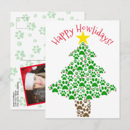 Cartão Postal De Festividades Feliz Natal Fun Amante de Cachorro Impressão de Pa