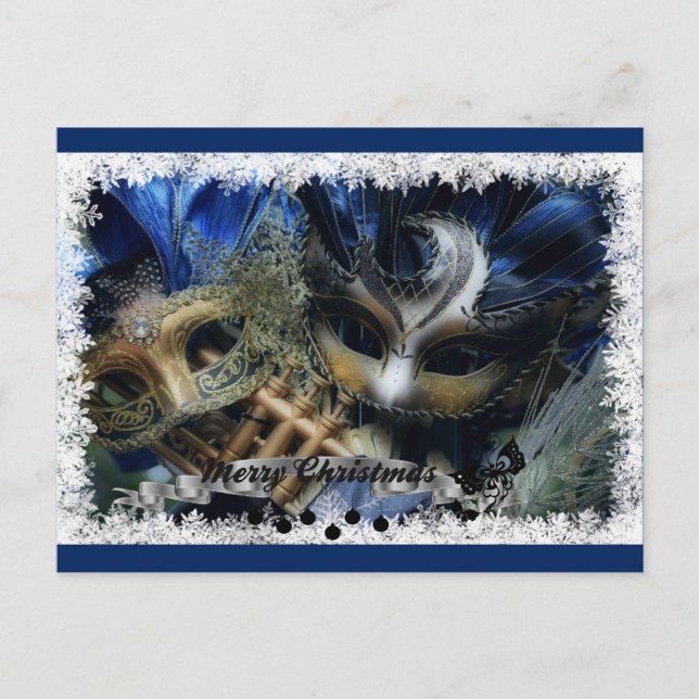 Cartão Postal De Festividades Feliz Natal Gêmeas (Frente)