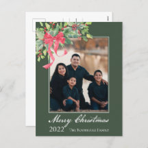 Feliz Natal Holly e Berry Greenery Photo Hol