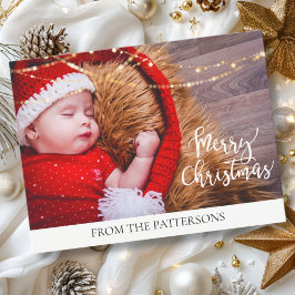 Cartão Postal De Festividades Feliz Natal Lichter Kundenspezifische Foto