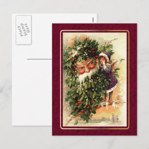 Cartão Postal De Festividades Feliz Natal. Natal vintage Angel