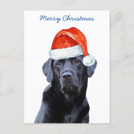 Cartão Postal De Festividades Feliz Natal Papais noeis Cachorros Bonitos Labrado