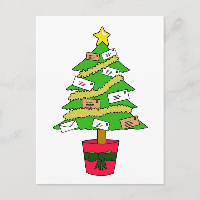 Cartão Postal De Festividades Feliz Natal para o trabalhador postal (Frente)