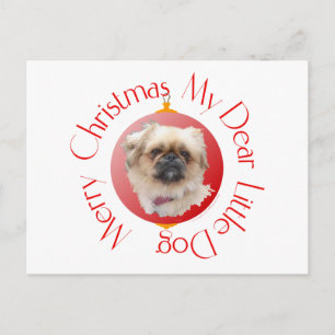 Cartão Postal De Festividades Feliz Natal Pékinese