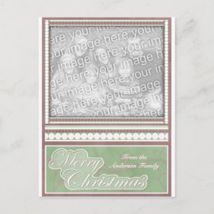 Cartão Postal De Festividades Feliz Natal Personalizado Saudações à Família de F