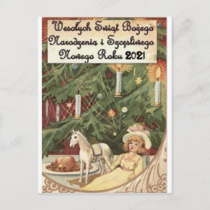 CARTÃO POSTAL DE FESTIVIDADES FELIZ NATAL POLONÊS WESOLYCH SWIAT 2021