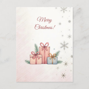 Cartão Postal De Festividades Feliz Natal! presentes de Natal,С cartão de natal.