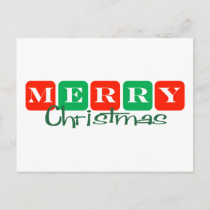 Cartão Postal De Festividades Feliz Natal (Quadrados)