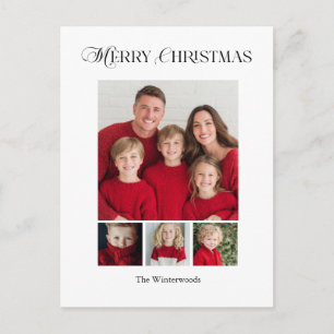 Cartão Postal De Festividades Feliz Natal Quatro Design de Foto