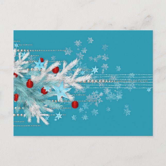 Cartão Postal De Festividades Feliz Natal Saudação (Frente)