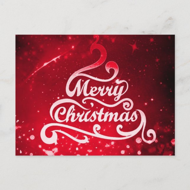 Cartão Postal De Festividades Feliz Natal Saudação (Frente)