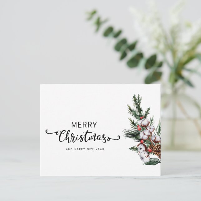 Cartão Postal De Festividades Feliz Natal Saudação Cartão de Natal (Em pé/Frente)