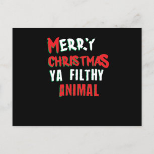 Cartão Postal De Festividades Feliz Natal seu Animal Imundo Natal Adulto Diverti
