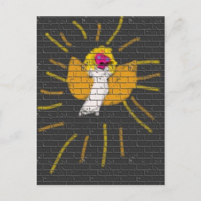 Cartão Postal De Festividades Feliz Natal Sun Moon Angel, Art by Kids :) (Frente)