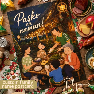 Cartão Postal De Festividades Feliz Natal Tradições de Feriados Filipinos
