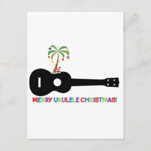 Cartão Postal De Festividades Feliz Natal Ukulele