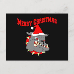 Cartão Postal De Festividades Feliz Natal USMC Cachorro Diabo
