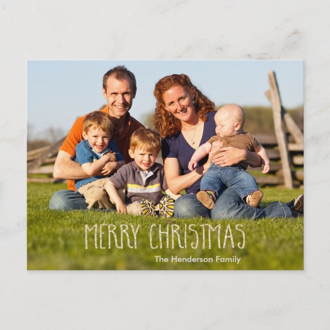 Cartão Postal De Festividades Feliz Natal Vanilla Sparkle (Frente)