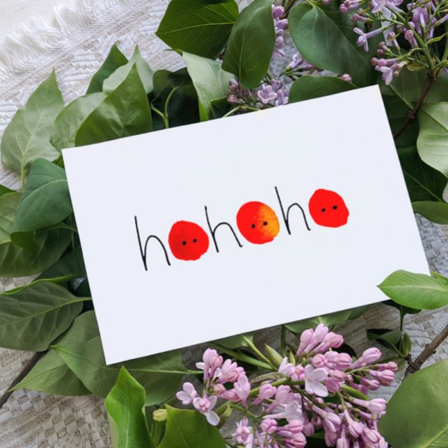 Cartão Postal De Festividades Feliz Natal Vermelho e Preto, pintado à mão (Criador carregado)