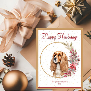 Cartão Postal De Festividades Feliz Natalzinho Cachorro Fofo
