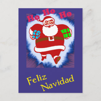 Cartão Postal De Festividades Feliz Navidad Papá Noel