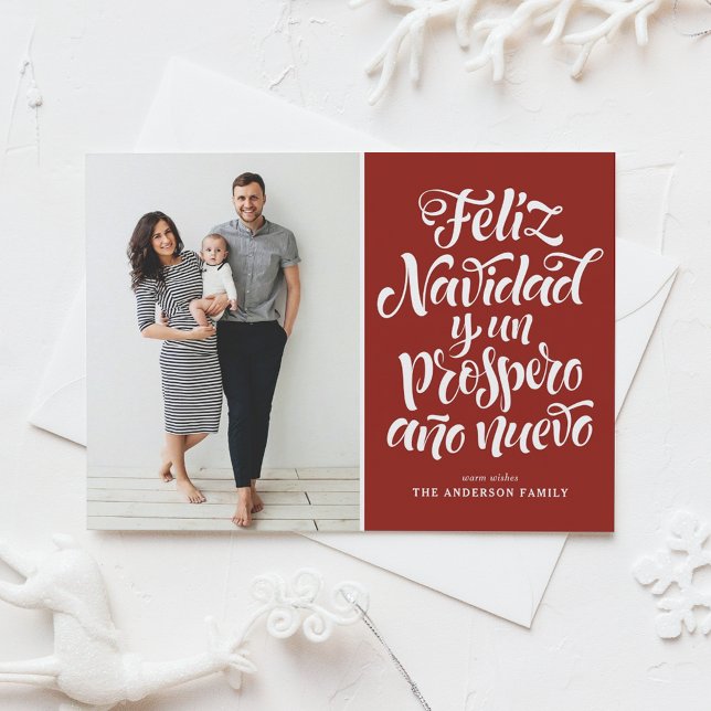Cartão Postal De Festividades Feliz Navidad y un Próspero Año Red Photo (Criador carregado)