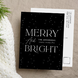 Cartão Postal De Festividades Feliz Negra Moderna e Sem Foto Brilhante