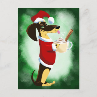 Cartão Postal De Festividades FELIZ NOGGY DOG por Jeff Willis Art
