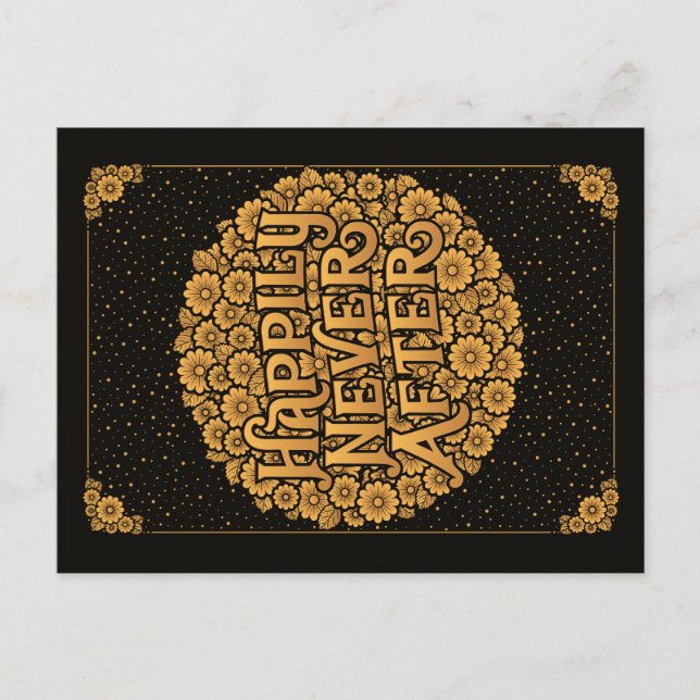 Cartão Postal De Festividades Feliz Nunca Após Cartão-Postal (Frente)